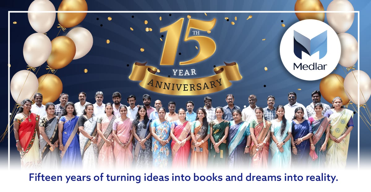 Medlar Publishing 15 Year Anniversary — fifteen years of turning ideas into books and dreams into reality